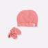 bonnet et chaussons milleraies bébé rose