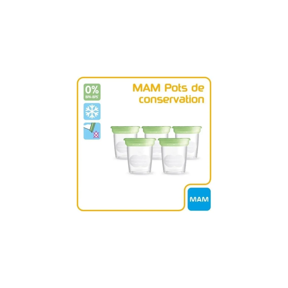pots de conservation lait maternel MAM 120ml (5) bebemaman