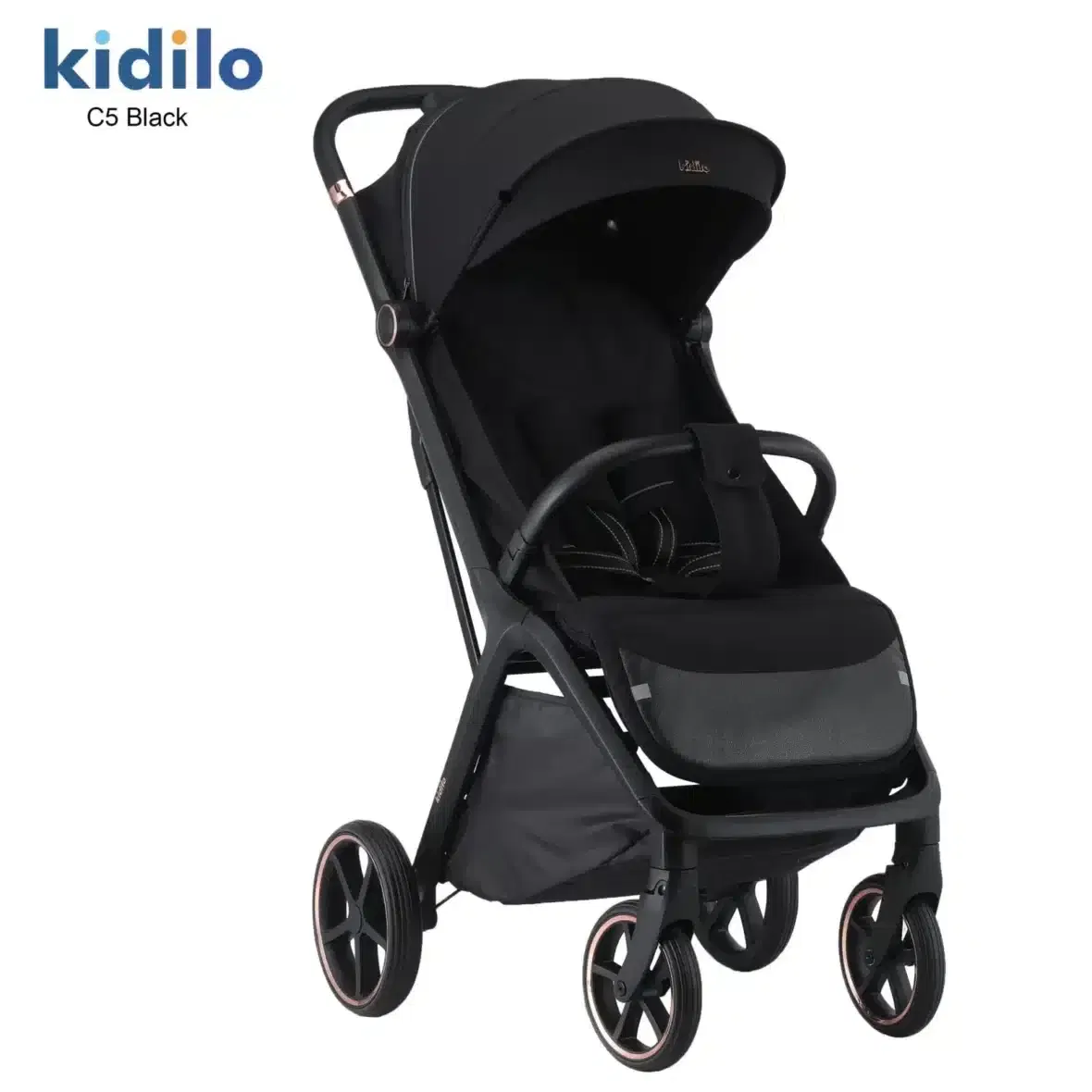 Kidilo Poussette valise compacte C5 Noir