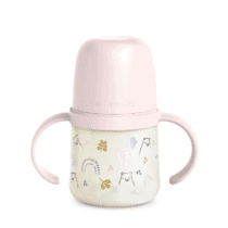 suavinex biberon avec anses anti colic 150ml rose