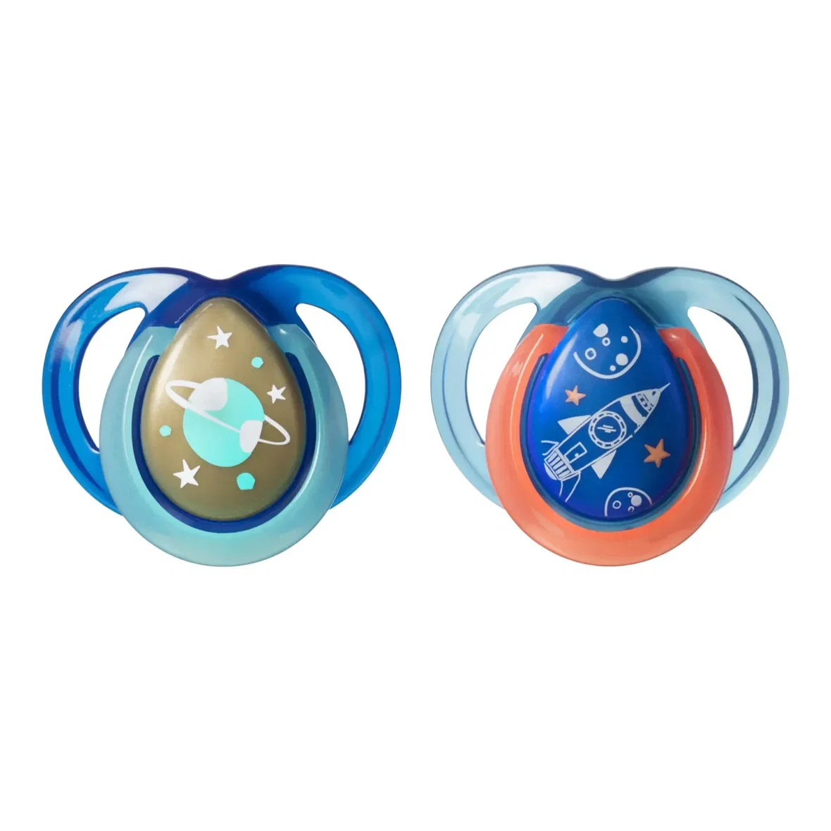 Tommee Tippee Lot de 2 Sucettes Night Time Space 0-6m Bleu