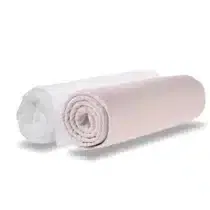 Domiva Lot Alèse imperméable + Drap housse 70×140cm Blanc et Rose poudré