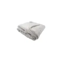 couverture microfibre doublée microdoux 75x100 cm blanc