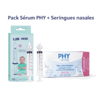 L2N Pharma pack sérum physiologique bébé PHY avec 2 seringues nasales