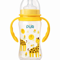 Pur biberon avec poignée 250ml chat jaune