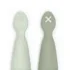 Suavinex Ensemble de cuillères d'apprentissage en silicone 6m+ vert