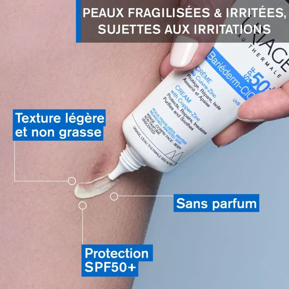 Uriage Bariéderm Cica Crème SPF50+ Cuivre Zinc 40ml (3) bebemaman