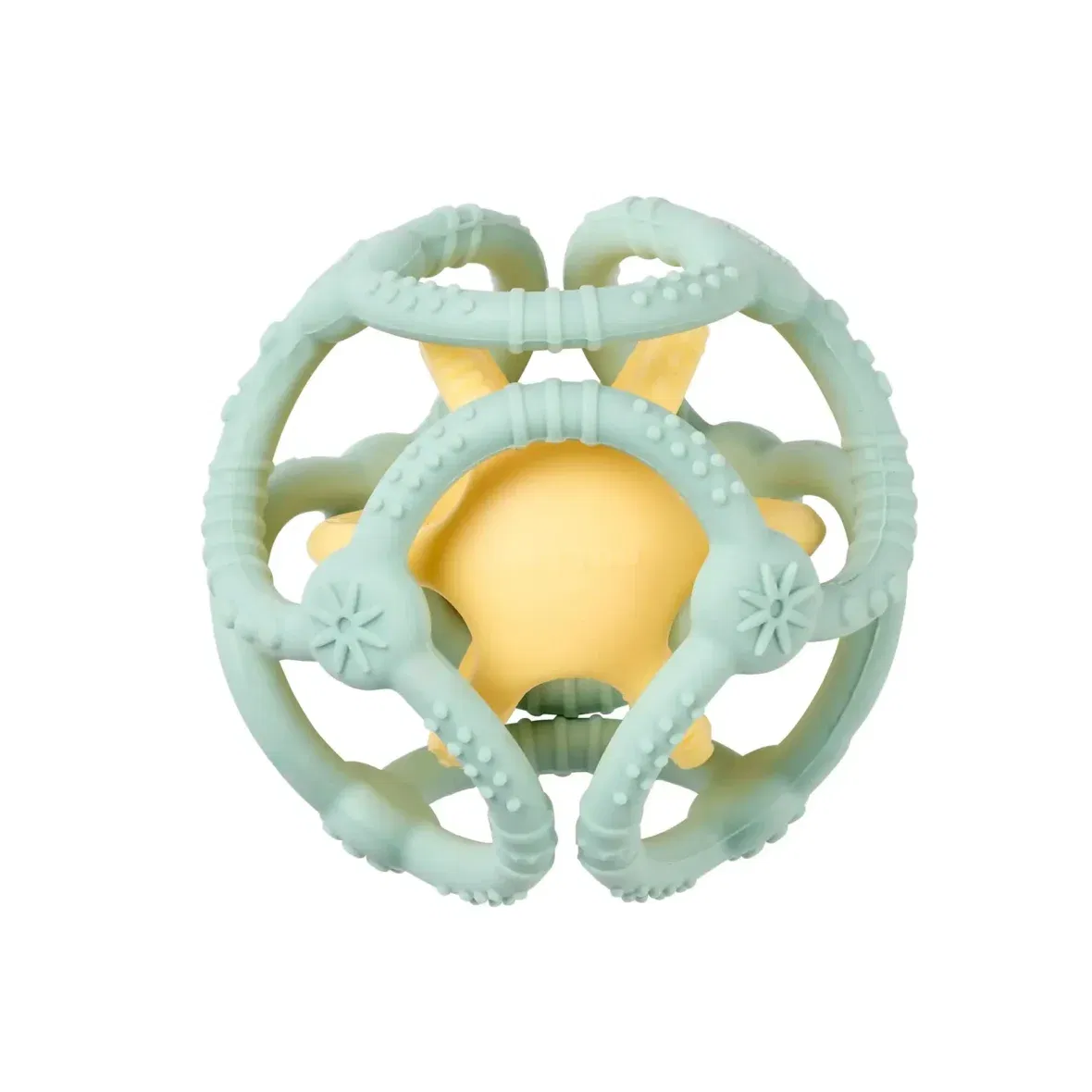 Nattou Set de 2 balles silicone Argile bleu jaune