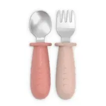 couverts bébé inox 6m+ Suavinex rose