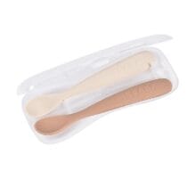 cuillères bébé silicone Beaba avec étui