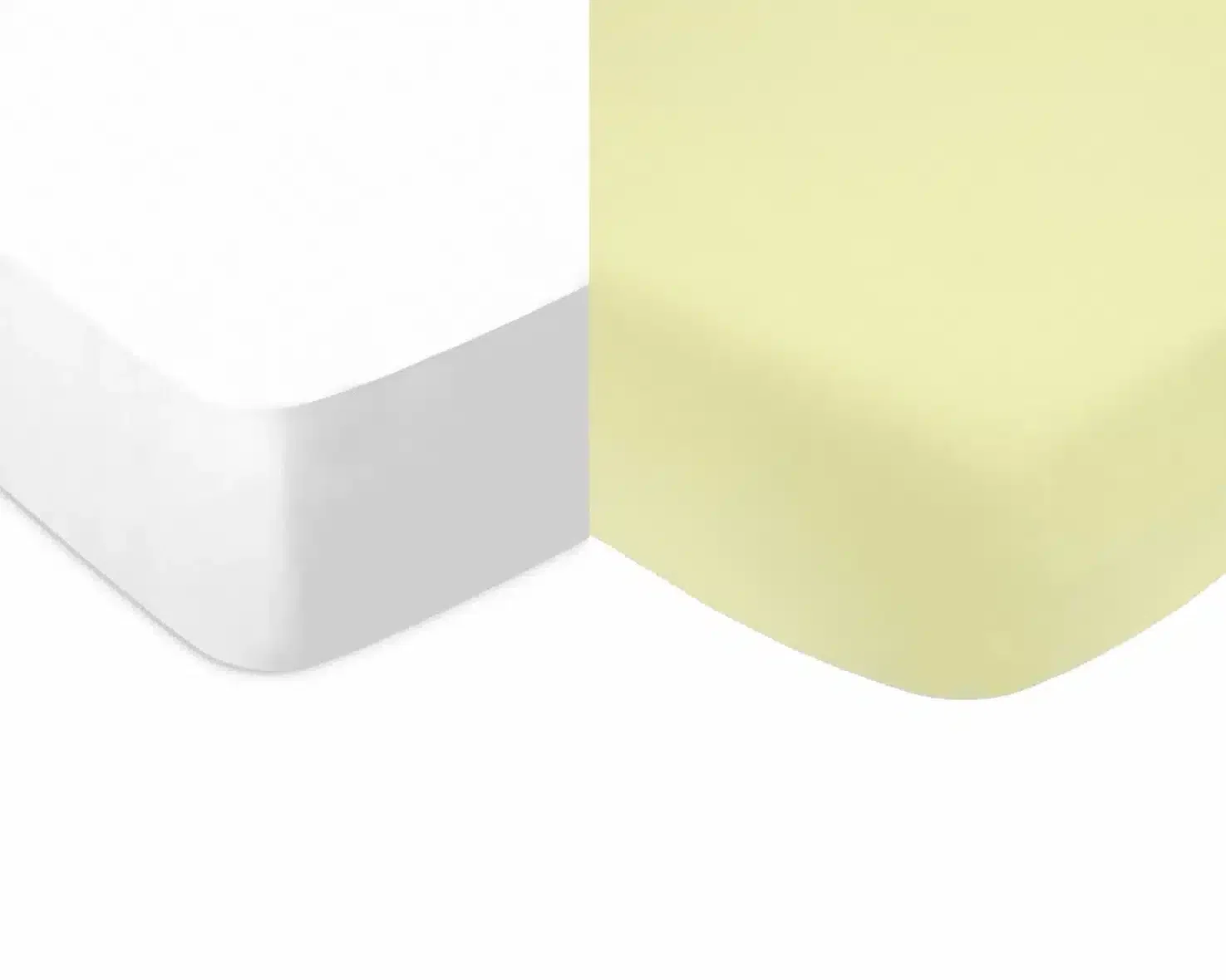 Domiva Lot 2 Draps Housse 60x120cm Blanc et Anis