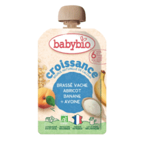 Babybio Croissance Brassé Vache Abricot Banane Avoine 6m+ Bio