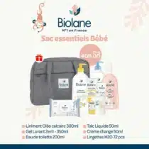 Biolane Sac Essentiels Bébé coffret soins avec sac à langer gris