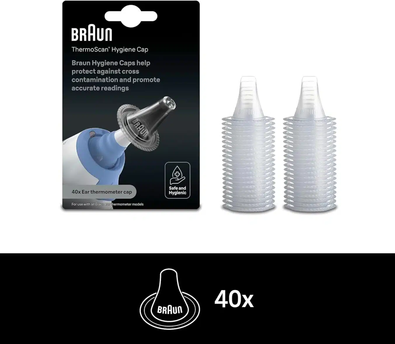 Braun ThermoScan LF40 Filtres à Lentilles pour Thermomètres à Oreille (2) bebemaman