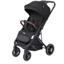 Kidilo poussette valise réversible 6530 noire avec siège inclinable et canopy
