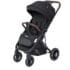 Kidilo poussette valise réversible 6530 noire avec siège inclinable et canopy