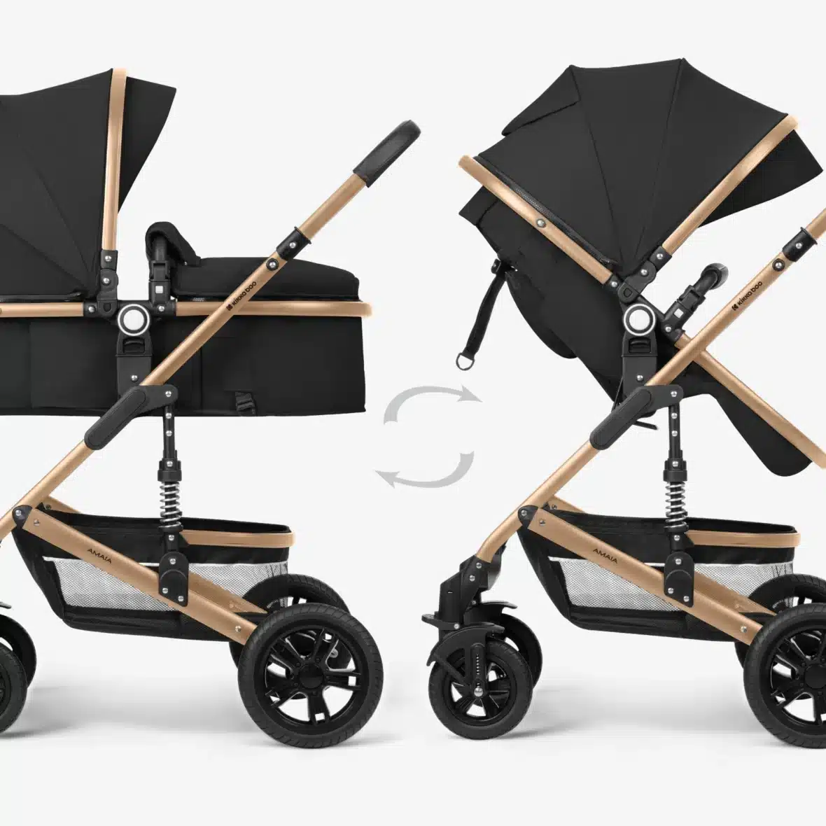 Poussette 3en1 Kikkaboo Amaia Noir (6) bebemaman