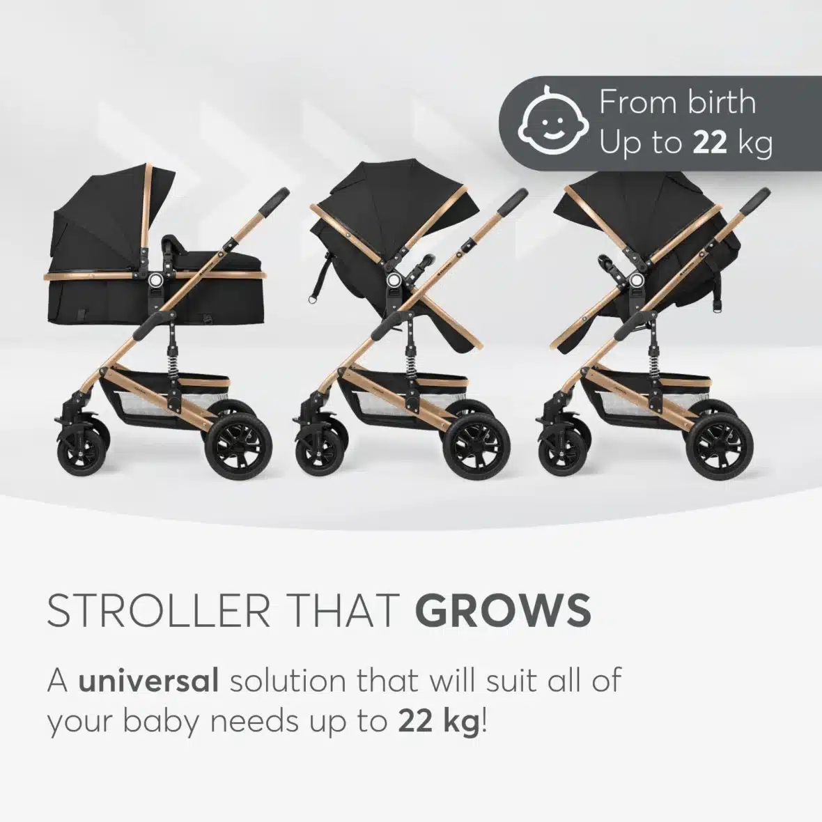 Poussette 3en1 Kikkaboo Amaia Noir (9) bebemaman