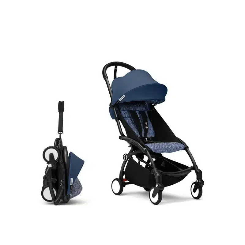 Stokke Poussette YOYO³ Pack 6m+ Air France Bleu Cadre Noir -8- bebemaman