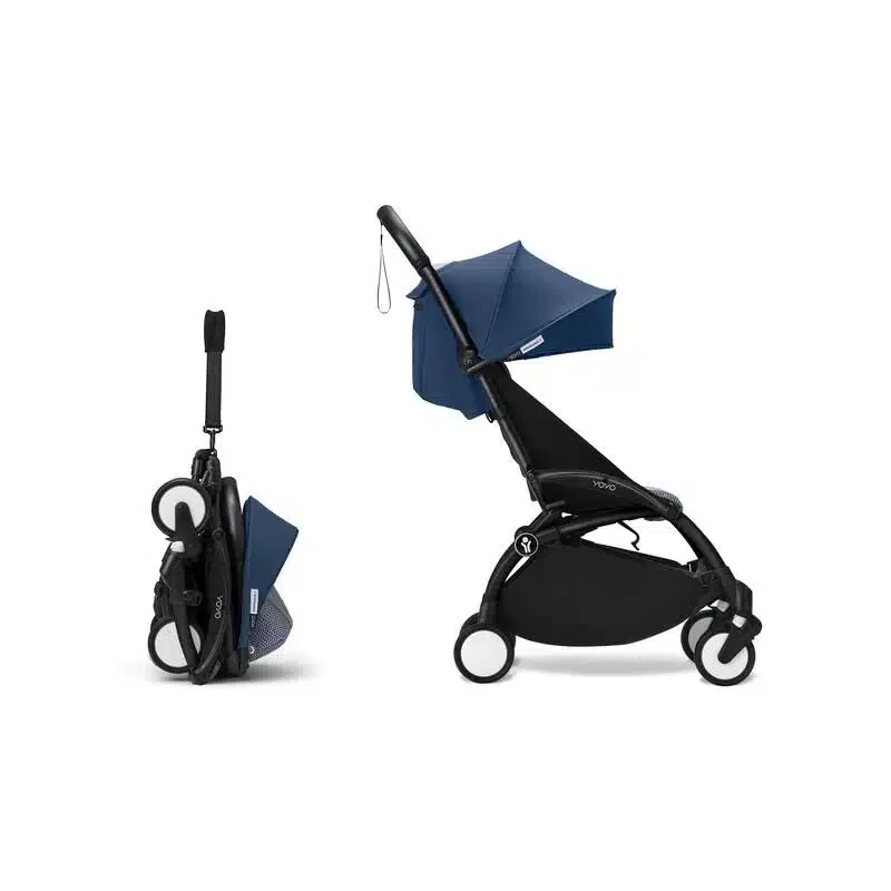 Stokke Poussette YOYO³ Pack 6m+ Air France Bleu Cadre Noir -9- bebemaman