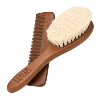 Bambam Set de brosse et peigne en bois