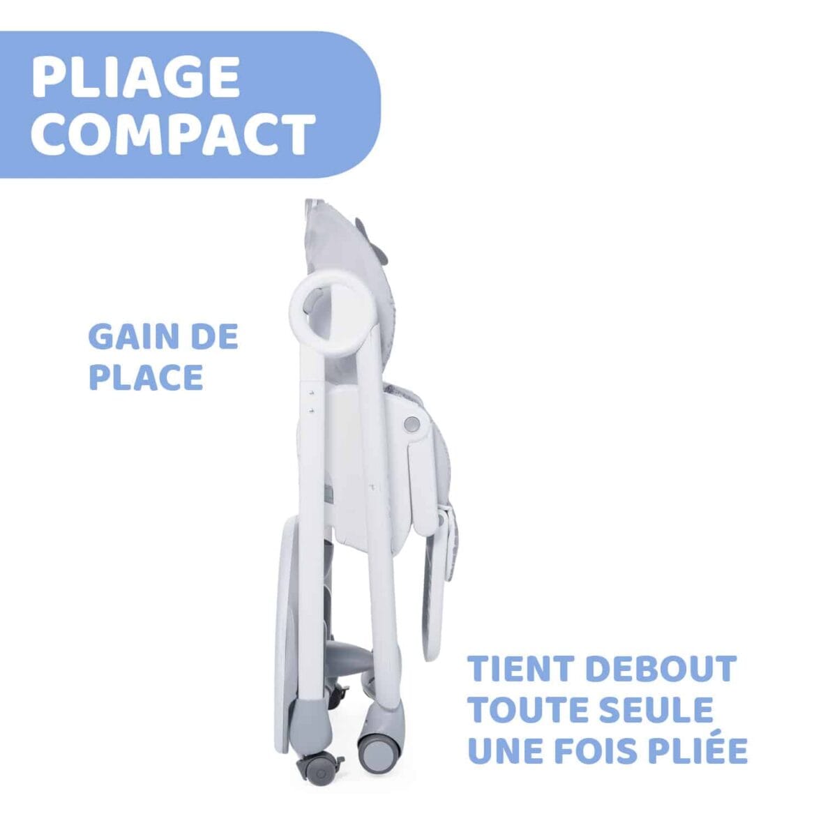 Chicco Chaise Polly 2 Start 4 roues Dots Gris -7- bebemaman