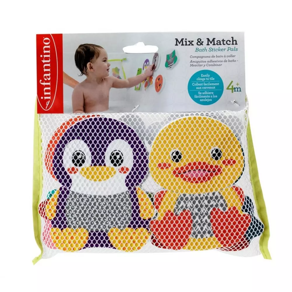 Infantino autocollants de bain bébé Mix & Match Pals 4m+ -4- bebemaman