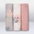 Lionelo lot de 3 langes bébé en bambou lavables 70x70 motif feuille