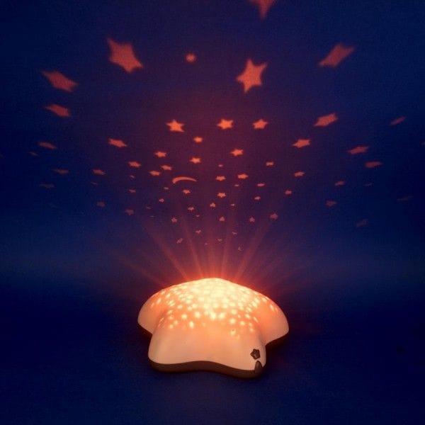 Projecteur d’étoiles musical bébé Pabobo dans les bois beige -3- bebemaman