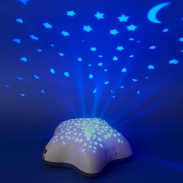 Projecteur d’étoiles musical bébé Pabobo dans les bois beige -6- bebemaman