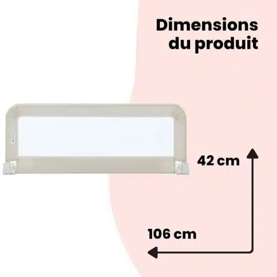 Safety 1st Barrière De Lit Portable 156cm Beige -2- bebemaman