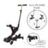 Trottinette évolutive Globber Go-Up Deluxe Lights Eco 360° Noir