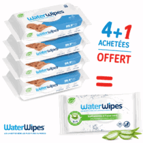 WATERWIPES LINGETTES HYDRATANTES ALOE VERA
