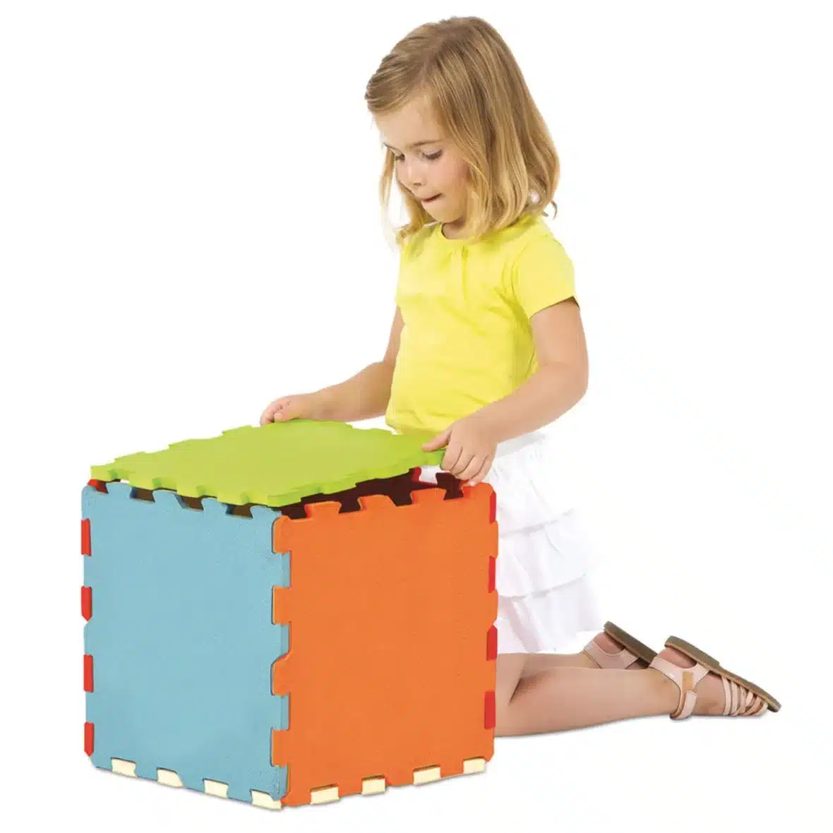 dalles mousse bébé Ludi multicolore 90x90cm tapis de jeu bébé -3- bebemaman