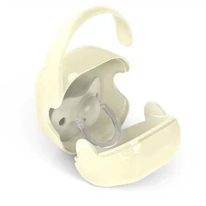 porte sucette Suavinex Birdies Beige pour bébé -2- bebemaman