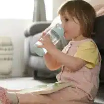 Badabulle Gourde avec paille Bleu 350ml