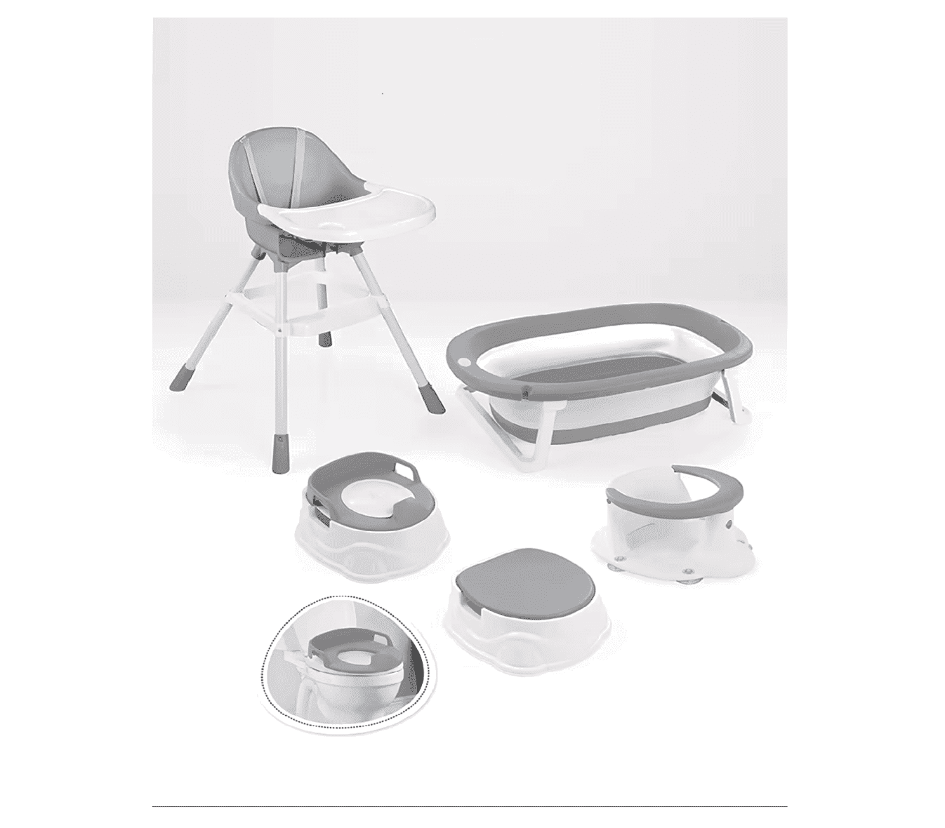 Dolu Coffret de Soins Pour Bébé Complet 6en1 Gris