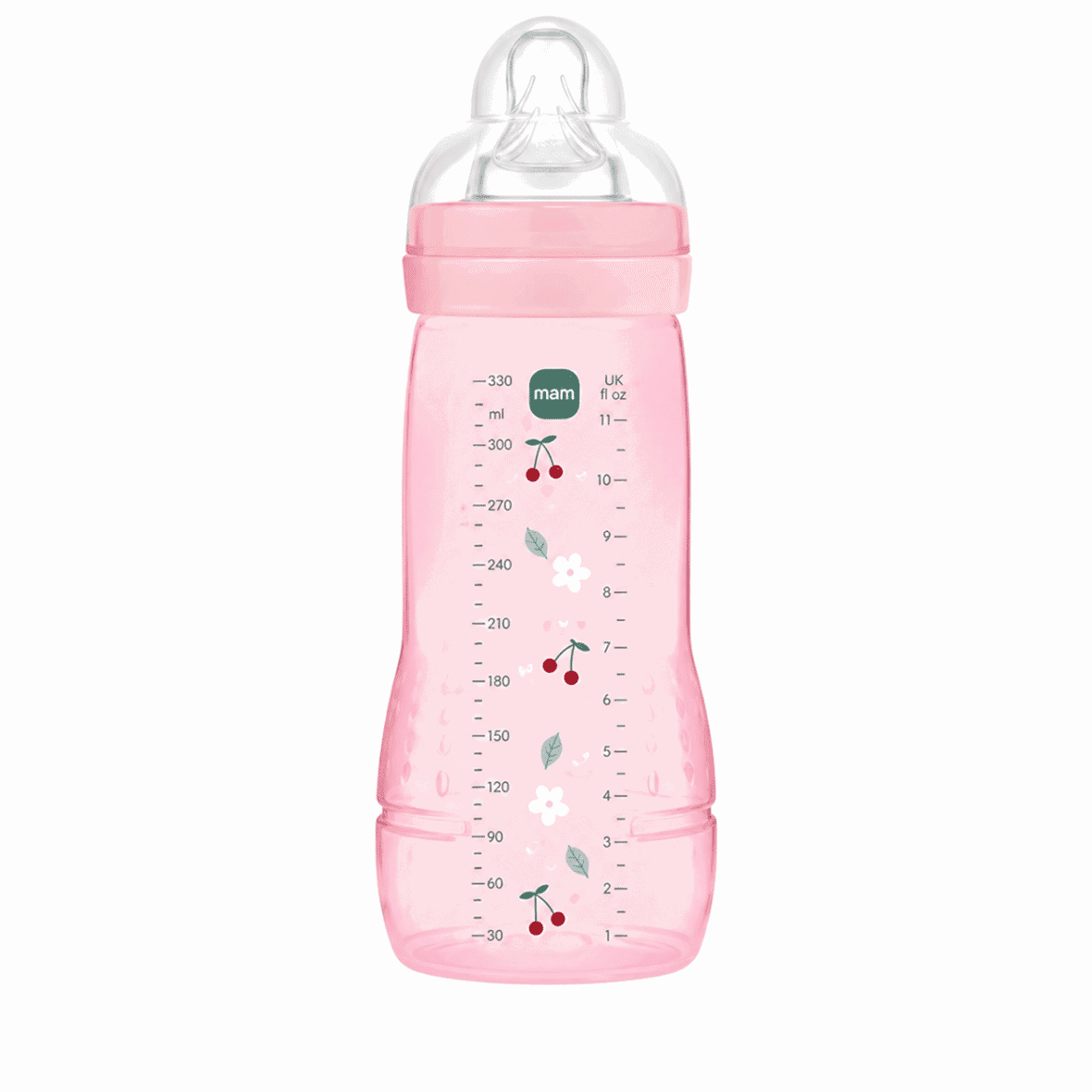 Mam Biberon Easy Active 2ème âge 4mois+ 330ml Rose