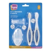 Tigex Lot de 3 Brosses à Dents bébé 3m+
