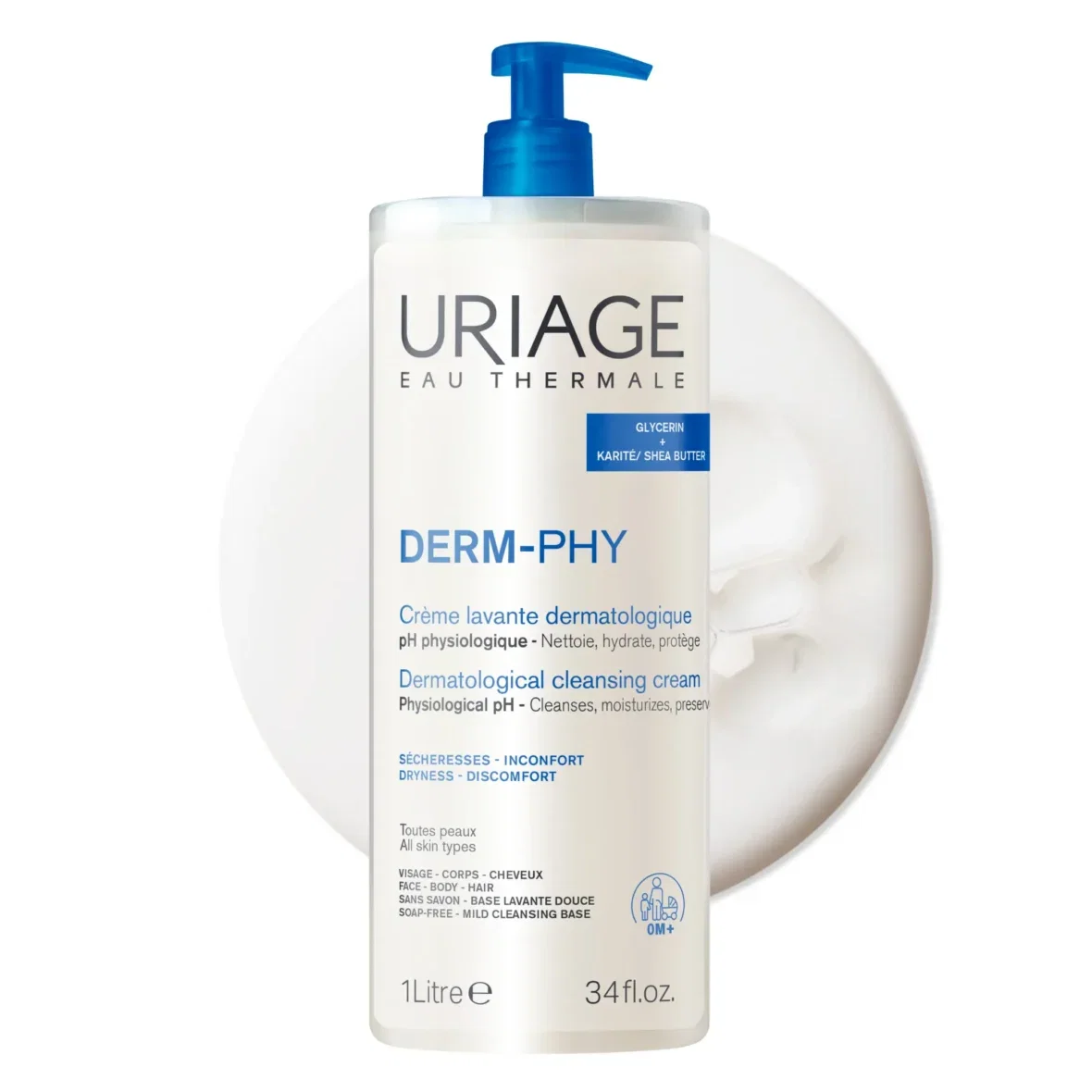 Uriage Derm-Phy Crème Lavante Dermatologique 1L -2- bebemaman