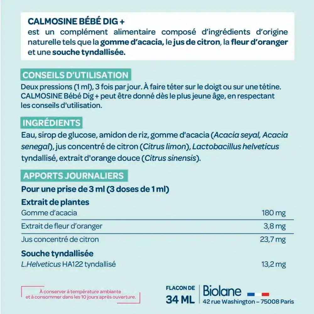 Calmosine Bébé Dig+ Gel Oral -9- bebemaman