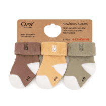 Cute Lot de 3 Paires de Chaussettes Bébé 6-12 Mois