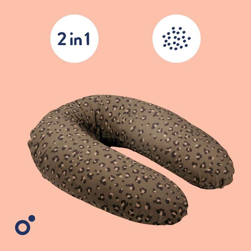 Doomoo Coussin d’Allaitement et Maternité Buddy Leopard Bronze -4- bebemaman