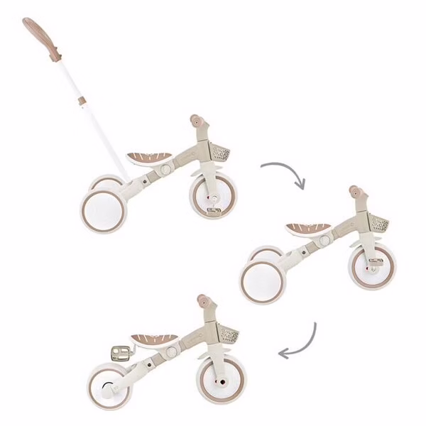 Globber Tricycle d’Apprentissage 3en1 12mois à 3ans Taupe -6- bebemaman