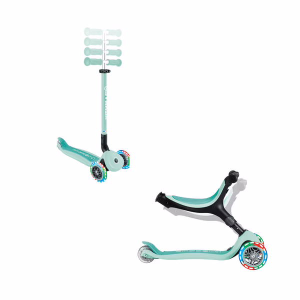 Globber Trottinette évolutive Go Up Active Eco 3 Lights Menthe -5- bebemaman