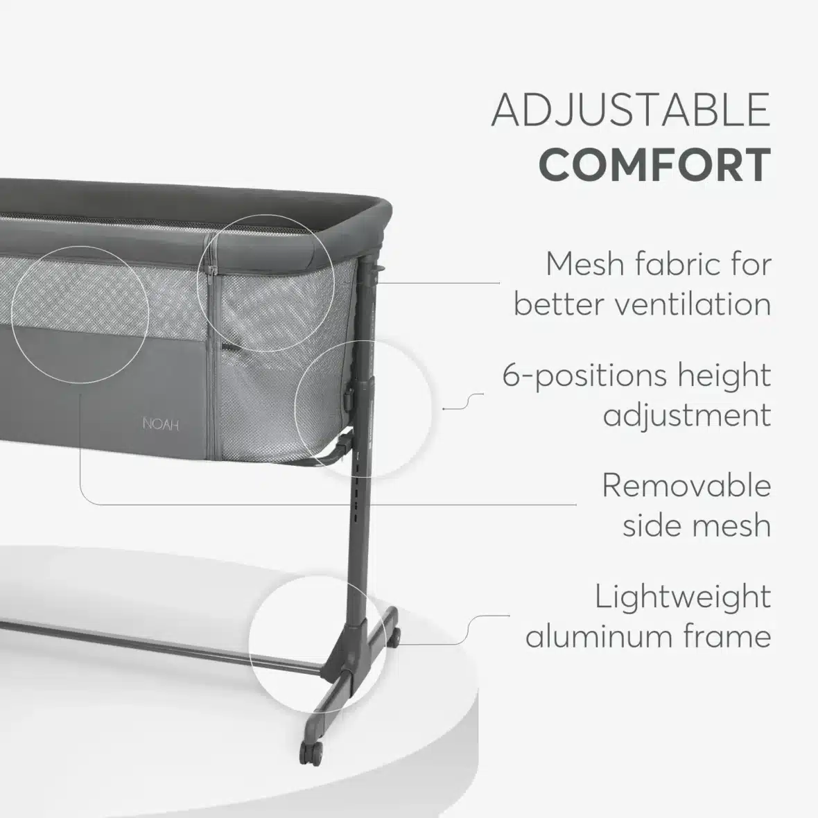 Kikkaboo Berceau Cododo Noah Light Grey -3- bebemaman