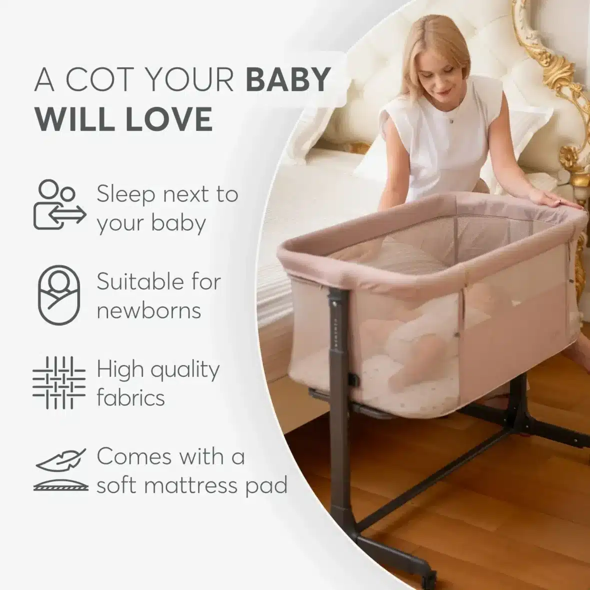 Kikkaboo Berceau Cododo Noah Light Grey -7- bebemaman