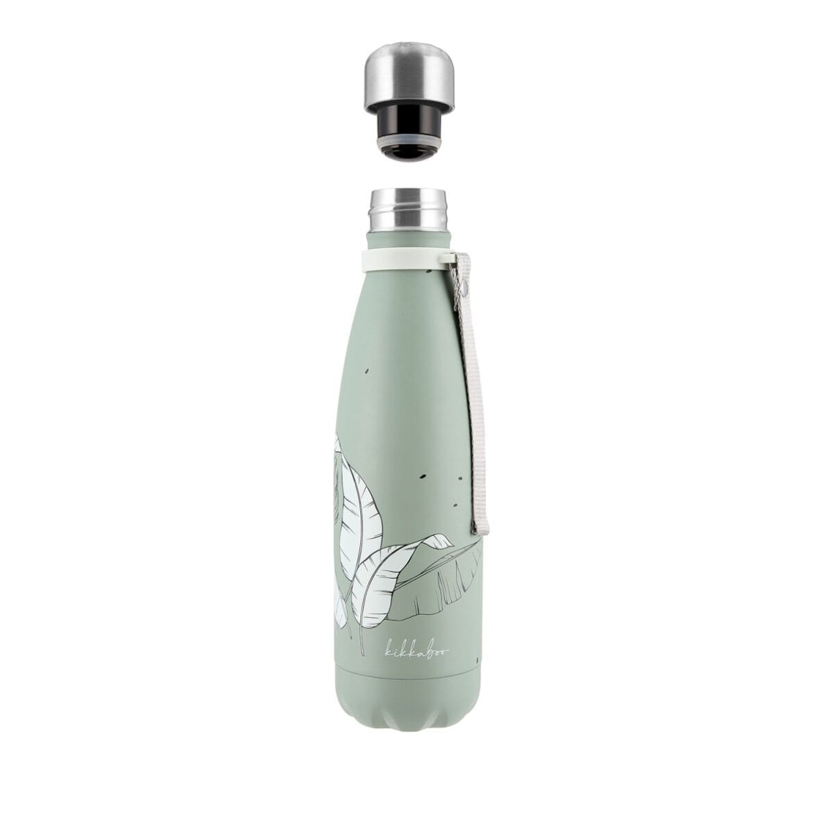 Kikkaboo Gourde Isotherme 500ml Flora Sage -2- bebemaman