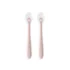 Kikkaboo Lot de 2 Cuillères Silicone avec étui Blush