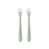 Kikkaboo Lot de 2 Cuillères Silicone avec étui Sage